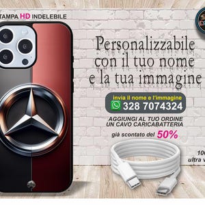 Cover cellulari personalizzata con la tua immagine preferita e il nome auto mercedes per tutti i modelli samsung stampa indelebile in HD