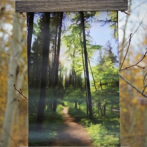 Glacier Path (photograph on canvas with wood) -illusions of nature, Glacier National Park