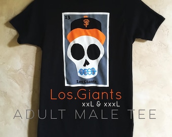 New San Francisco Edition Giants Candy Skull T-Shirt Orange /& Black