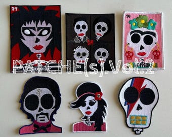 Sugar Skull Patches Vol.2: Bowie, Frida, Amy, Prince