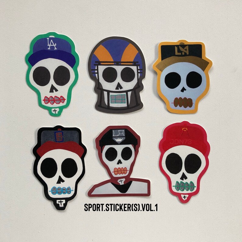 Los Angeles Kings La Sugar Skull Dia De Los Muertos Sticker