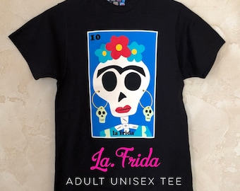 Adult "La.Frida" (Frida Kahlo) Sugar Skull Tee