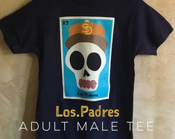 Adult "Los Padres" Sugar Skull Baseball Tee
