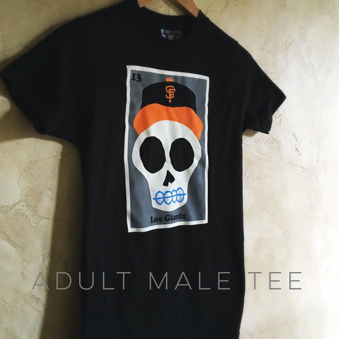 Men's los Giants Sugar Skull Adult Tee's 