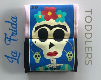 Toddlers "La Frida" (Frida Kahlo) Sugar Skull Tee