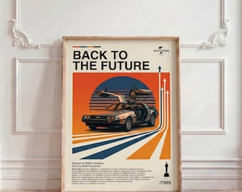 Poster van Back to the Future, retro sciencefictionfilmposter, vintage jaren 80 muurdecoratie, wanddecoratie, cadeau voor geeks