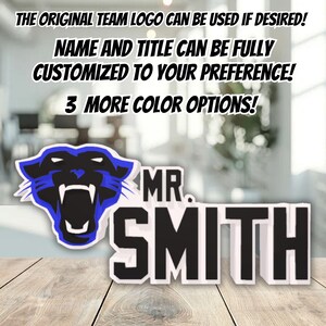 Personalized Carolina Football Desk Name Plate, Personalized Office Desk Sign, Personalized Teacher Name Stand, Carolina Gift, Coworker Gift