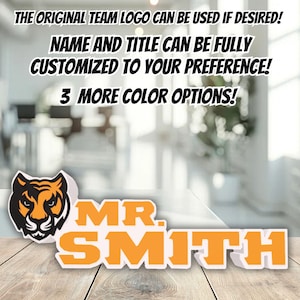 Personalized Cincinnati Football Desk Name Plate, Teacher Appreciation Gift, Custom Desk Name Sign, Custom Company Office Gifts.