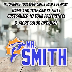 Personalized Miami Football Desk Name Plate, Professional Office Decor, Family name sign table decor, Personalized Desktop Name Sign.