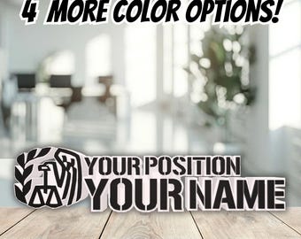 Personalized IRS Desk Name Plate, Internal Revenue Service Name Plaque, Office Gift for Boss, IRS Desk Name Plate, Irs agent keepsake