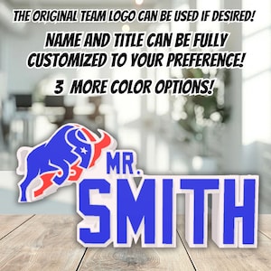 Personalized Houston Football Desk Name Plate , Personalized Desktop Name Sign, Family name sign table decor, Professional Office Decor