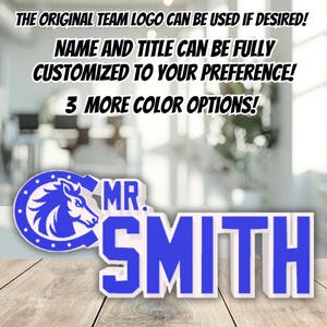 Personalized Indianapolis Football Desk Name Plate, Teacher Name Sign, New Job Office Decor, Personalized Sign for classroom