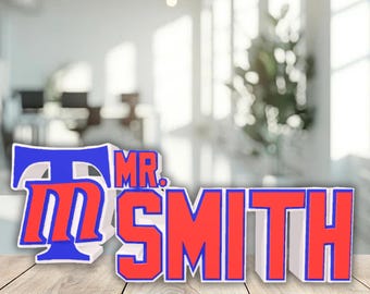 Personalized Minnesota Baseball Desk Name Plate, Name Plaque, Coworker Gift, Custom Name Plate, Teacher Name Stand, Custom Desk Sign