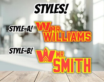 Personalized Washington Football Desk Name Plate, Name Plaque, Gift for Teacher, Teacher Desk Decor, Job Office Decor, Desktop Decoration
