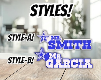 Personalized Dallas Football Desk Name Plate, Teacher Desk Gift, Plaque, Office Sign, Custom Nameplate, Desk Name Sign,  Gift for Teacher