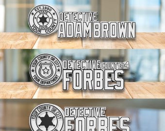 Personalized Detective Desk Name Plate, Custom Police Officer Gift, Detective Promotion, Police Desk Decor, Custom Police Gift,