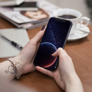 Planet Galaxy Phone Wallpaper 1080x1920 – Space Aesthetic Background, Dark Starry Sky, 4К, Digital Download for Android & iPhone