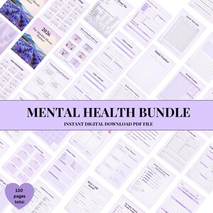 Printable Mental Health Planner and Journal Bundle | Self-Care & Wellness Journal | Daily Mindfulness Pages | PDF Instant Download