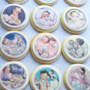 Vintage Baby Edible Image Wafer Paper 1 doz