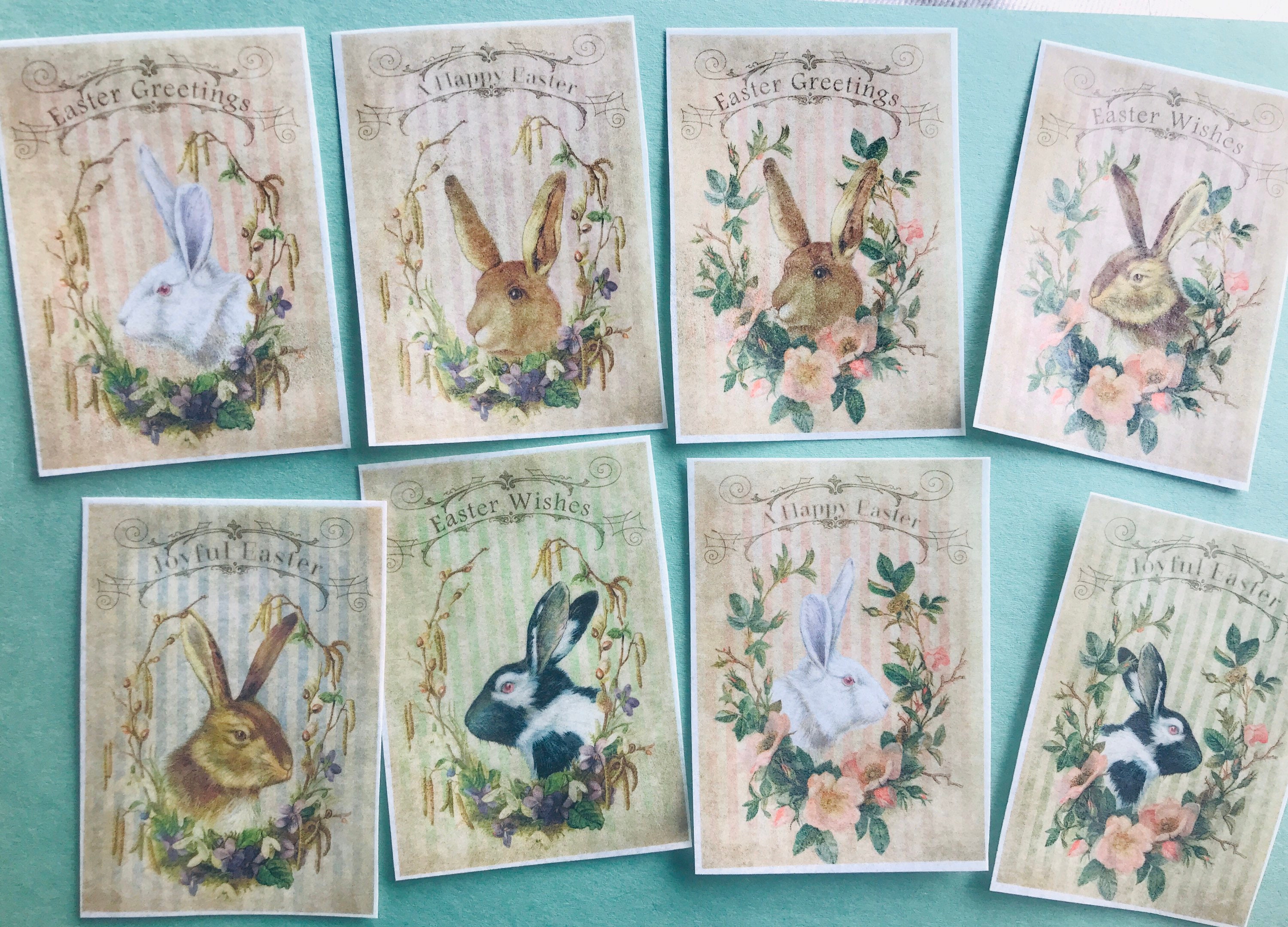 Vintage Easter Bunny edible images for your cookies Etsy