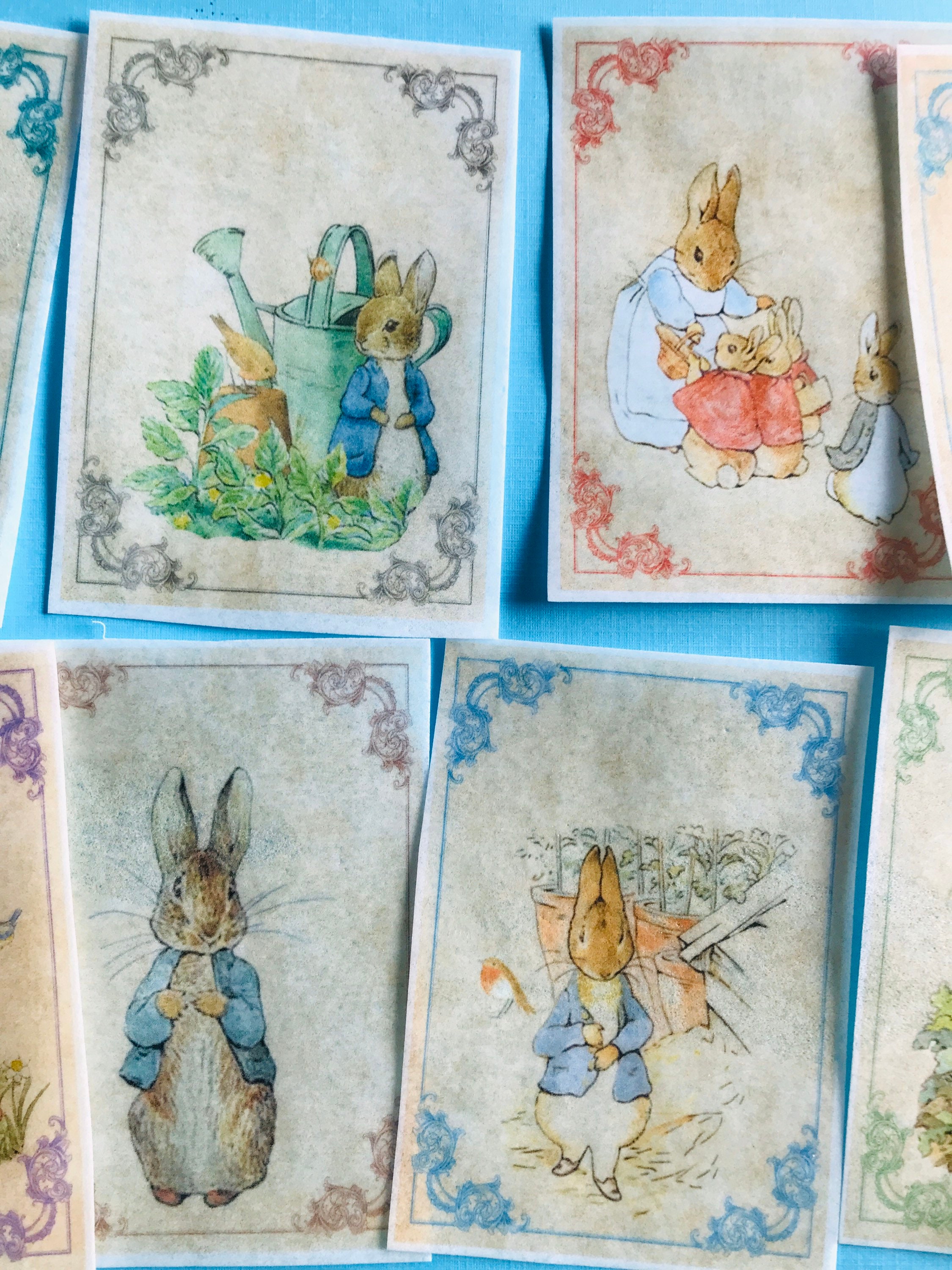 2 Sheets Italy Rice Paper Decoupage Vintage Easter Bunny Bunnies  RCP-HOL-100 x2
