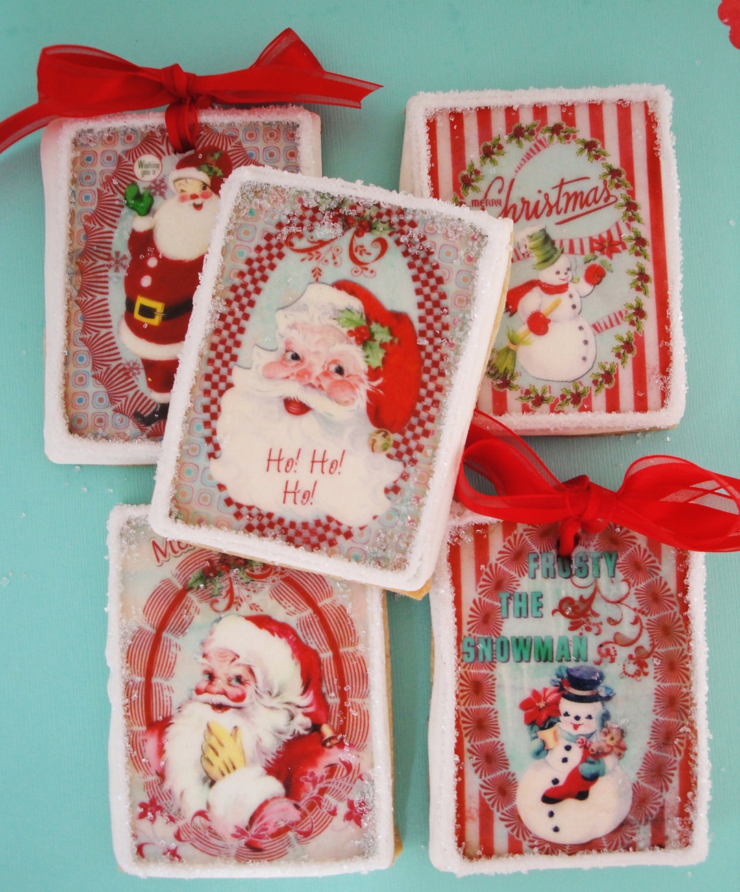Vintage Christmas Edible Image Wafer Papers for Your Iced Cookies