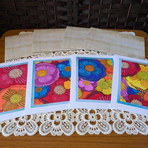 Cartões de felicitações coloridos à mão e ecológicos (18 x 13 cm)