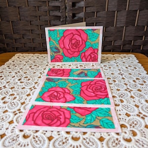 Milieuvriendelijke, handgekleurde wenskaarten (15,5 x 11 cm)