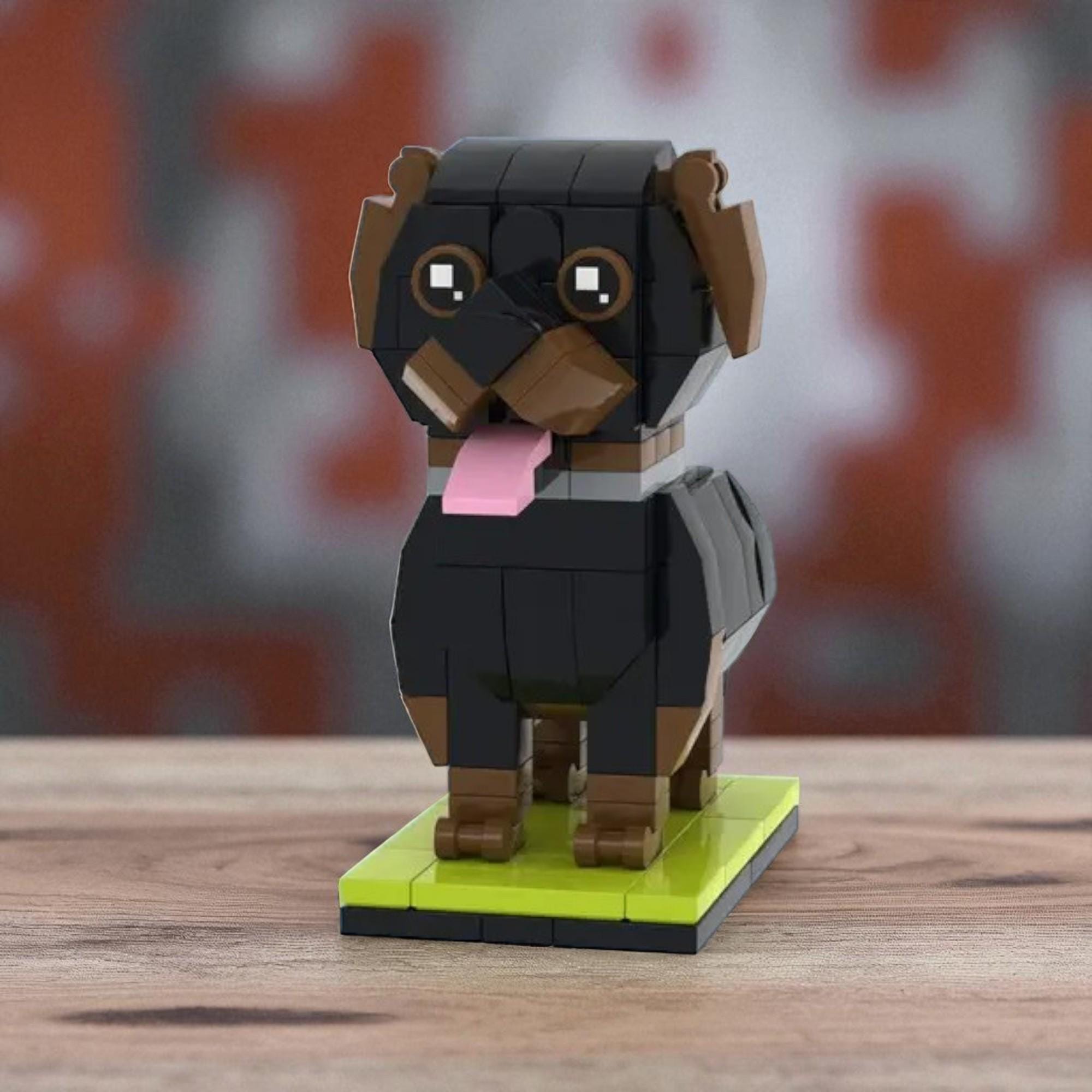 Custom Rottweiler Brick Figure: Personalized Pet Keepsake - Etsy
