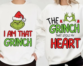 The Grinch That Stole My Heart png, Couple Christmas Png, Married To The Grinch png, Grinchy Couple Christmas Shirt PNG, Holiday Couple Png