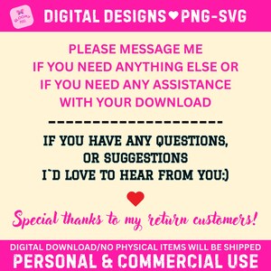Może przedstawiać: Grafika projektu cyfrowego z r&oacute;żowym i białym tekstem. Tekst zawiera "DIGITAL DESIGNS PNG-SVG", "PLEASE MESSAGE ME" i "PERSONAL & COMMERCIAL USE". Zawiera r&oacute;wnież r&oacute;żowe serce.