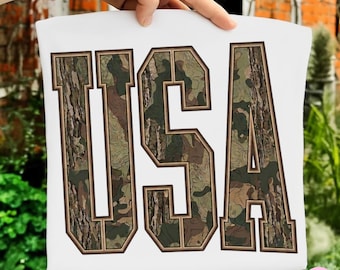 USA Camouflage PNG | Retro Vaterländisches Sublimationsdesign (Digitaler Download)