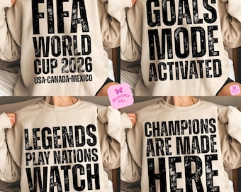 Pakiet PNG Mistrzostw Świata 2026, USA Kanada Meksyk Piłka nożna PNG, Projekt koszulki piłkarskiej Mistrzostw Świata 2026, Prezent dla kibica piłki nożnej, Plik sublimacyjny