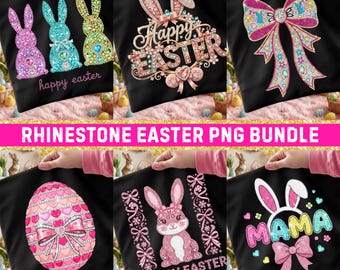 Osterhase PNG Bundle: Crystal Jewel Designs (Digitaler Download)