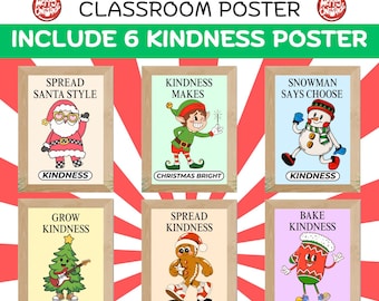 Christmas Bulletin Board Holiday Kindness Classroom Poster Decor Printable Funny Christmas Classroom Bulletin Board Printable Pdf Digital