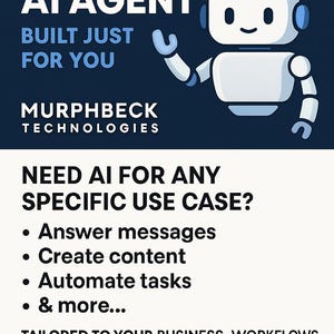 Custom AI Agent – Built Just for You! Your ideas, your problems, your workflows — turned into a powerful, personalized AI agent.