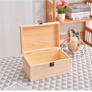 Handcrafted Wooden Storage Box - Elegant Organizer for Home