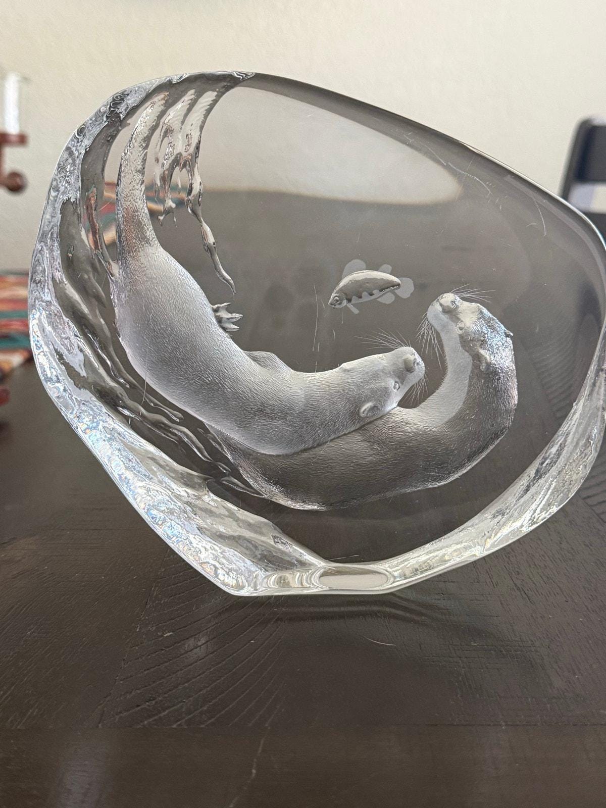 ガラス 船の彫刻　MATTS JONASSON SWEDEN Mats Jonasson Glass Viking Ship - Etsy Australia