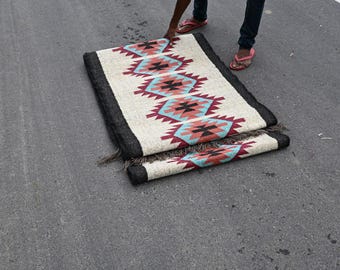 Handmade Kilim Runner Rug For Hallway\Stair Decor, Handwoven Wool And Jute Runner, Bohemian Rug, Vintage Jute Runner, Custom Runner Rug