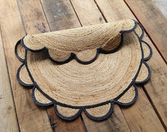 Handmade Round Jute Rug: Natural Bohemian Decor