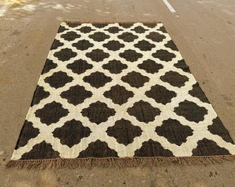 Design Indian Handwoven Wool Jute Vintage Kilim Rugs For Living Room Custom Size Rug Oushak Rug ,Home Decor Kilim Rug Traditional Kilim Rug