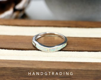 Stylish Couples Rings, 925 Sterling Silver Opal Rings