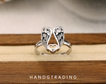 Angel Wing Retro S925 sterlingzilveren ring voor dames