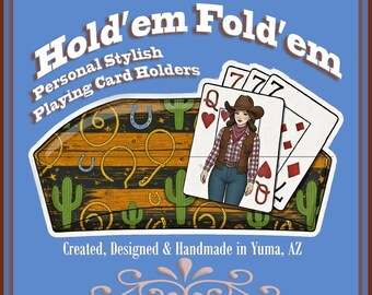PLAYING CARD HOLDER *Hold'em Fold'em* – Western, Floral, Dog's, Cat's, Arthritis Friendly