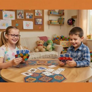 PLAYING CARD HOLDER *Hold'em Fold'em* – Southwestern, Cowboy, Horses, Floral, Puppies, Kittens, - Designed for All Ages image 2