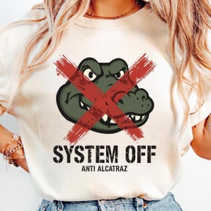 Anti Alligator PNG, Alcatraz Gator Enforcement PNG, N.I.C.E Prison Squad Design, Vintage Funny Shirt Clipart, Sublimation Tee