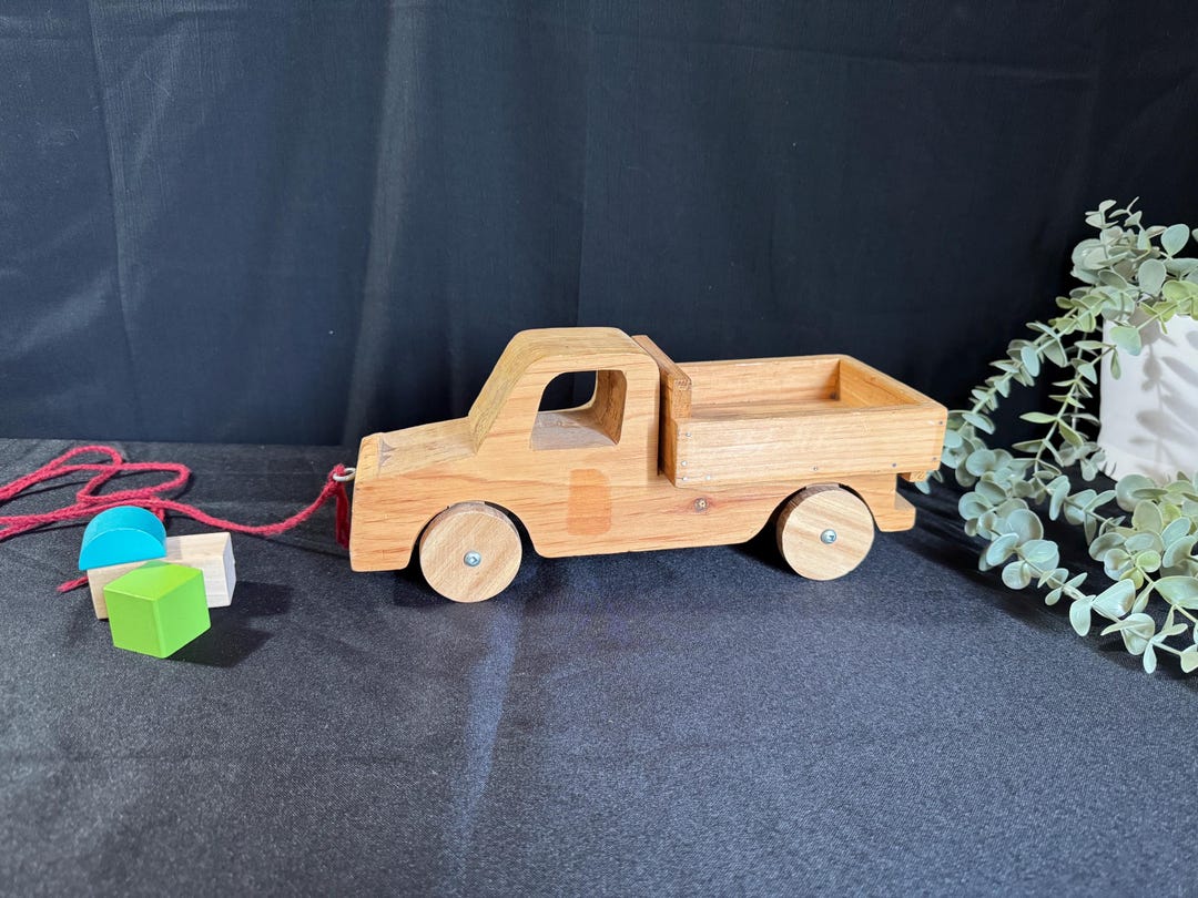 Rustic Toy Handmade Wooden Toy Truck: Rustic Vintage-style Decor - Etsy