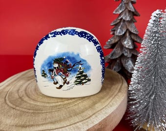 Ceramic Christmas Napkin Holder