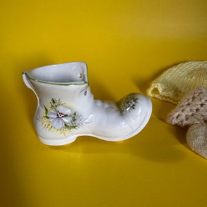 Vintage James Kent Old Foley "Pansy" Porcelain Boot Vase - Made in England