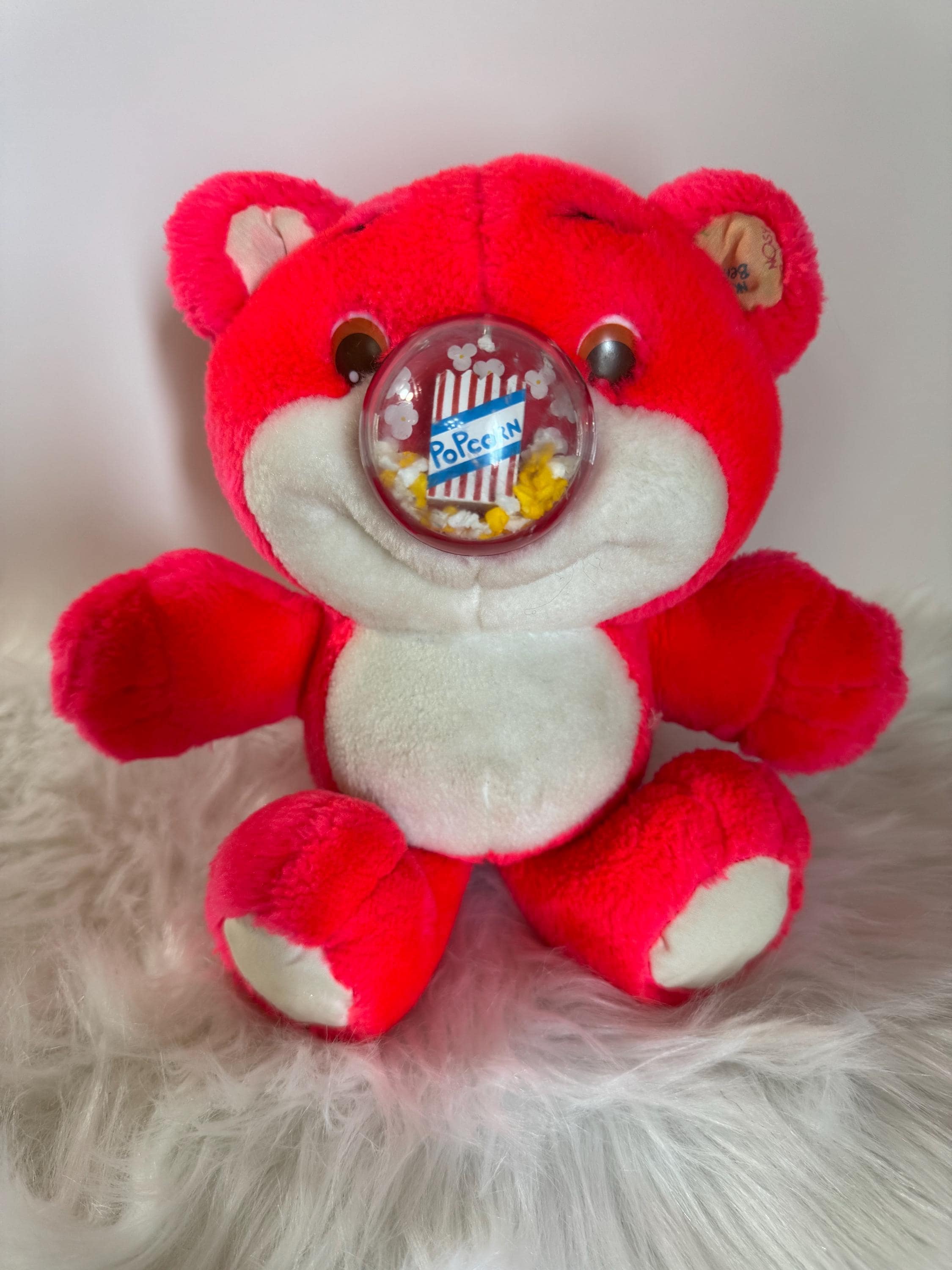 Peluche Nosy Bear Vintage De Playskool (1987) - Jouet Pop-corn